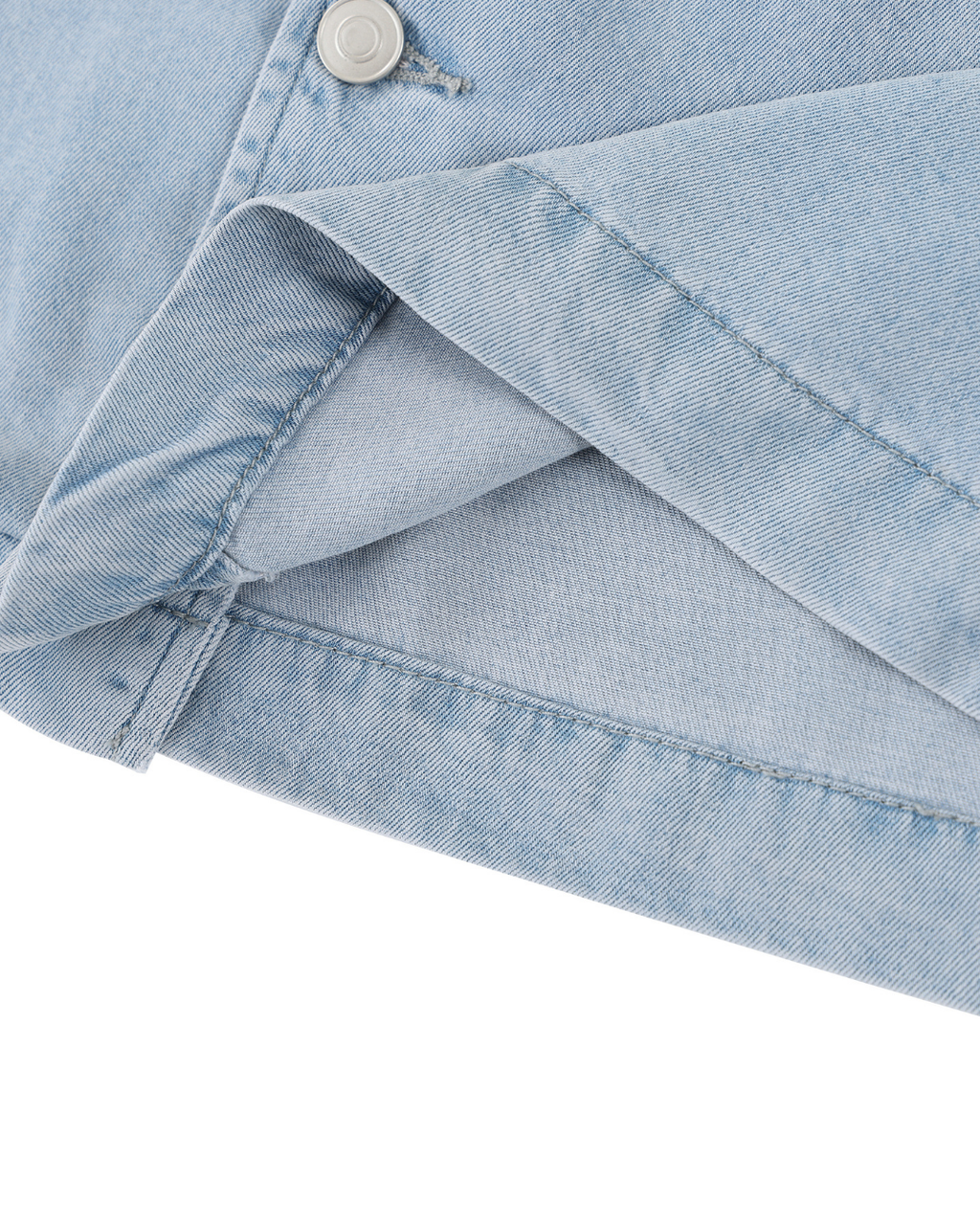 GVBV Vintage Wash Boxy Crop Shirt