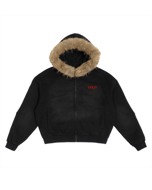 PERLV | The Sun Fade Fur Hoodie — Pressure Makes Pearls