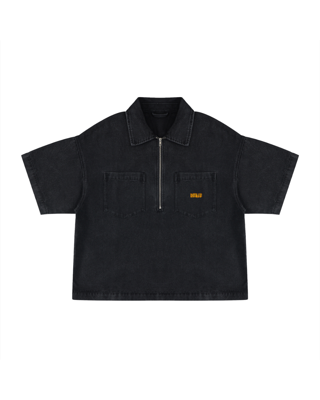 RAD | Vintage Wash Quarter-Zip Denim Shirt