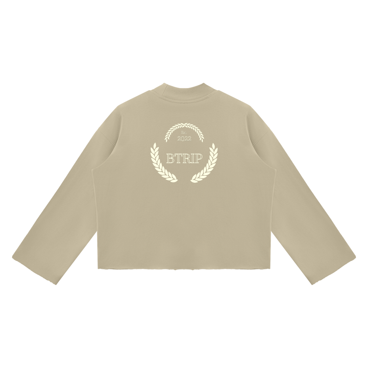 C&A | FEVRLESS 7 Mock Neck Raw Edge Boxy Sweatshirt