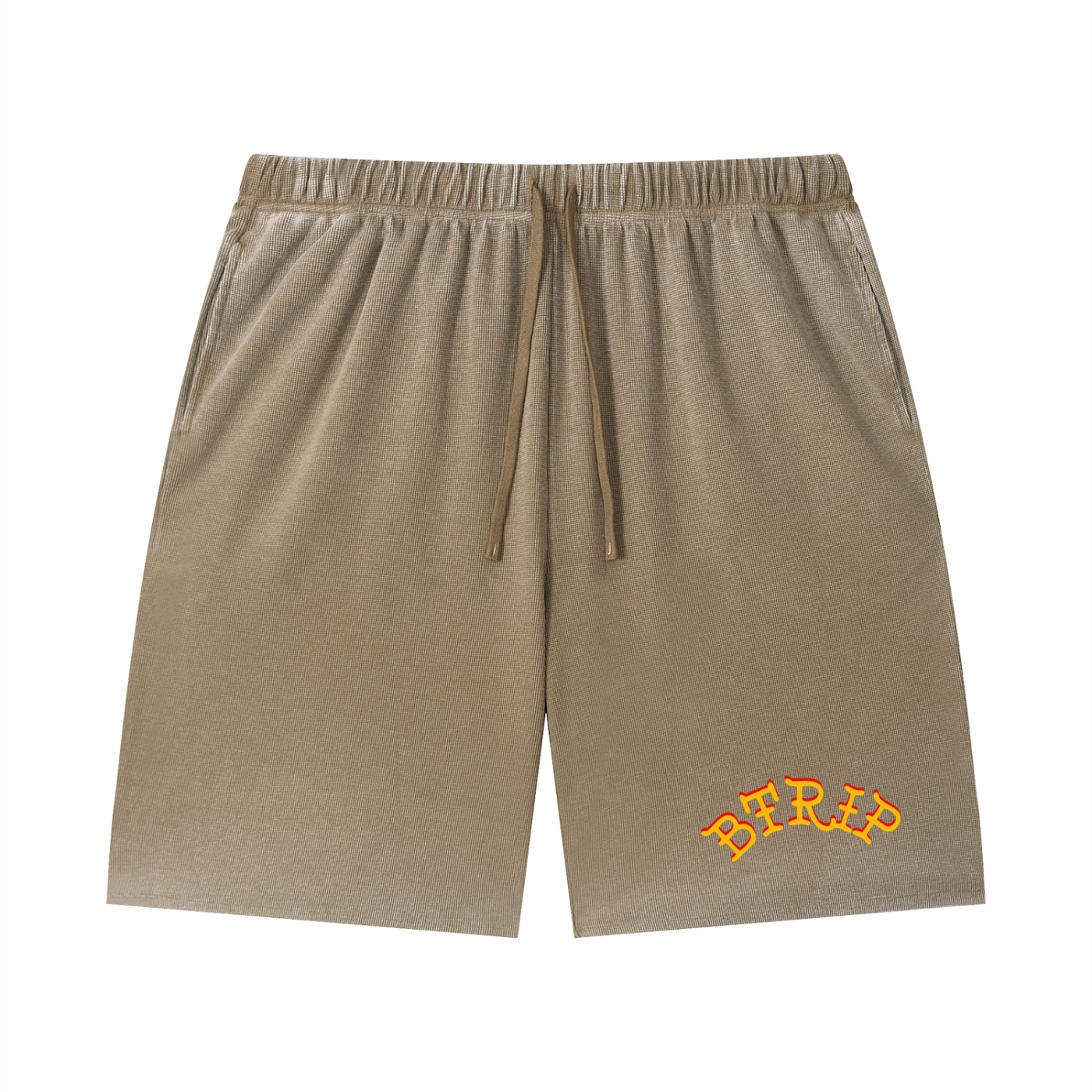 LOCVL - Sunfade Waffle Raw Hem Shorts