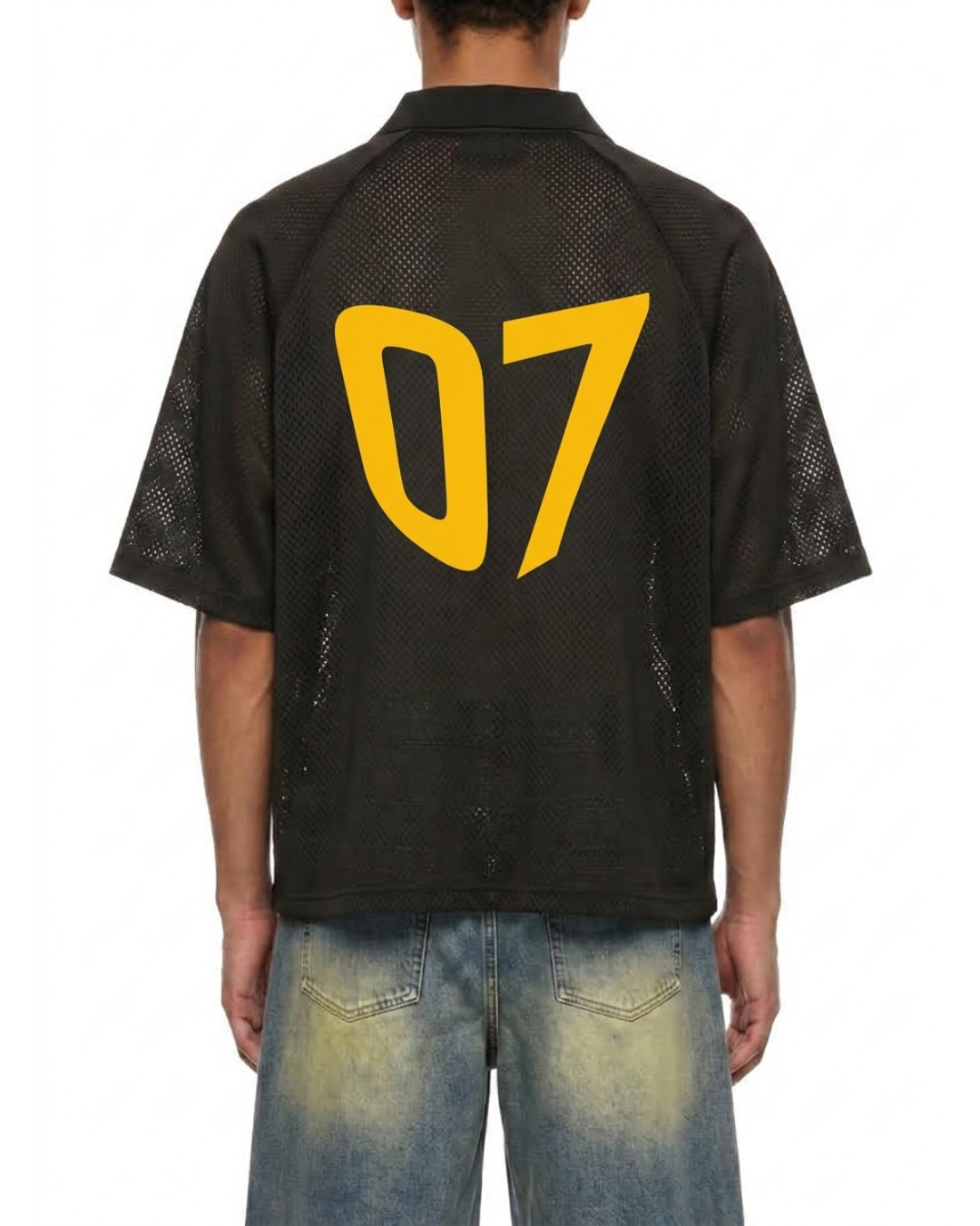 FVNBVSED | Unisex Striped Mesh Boxy Soccer Jersey