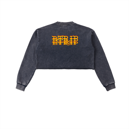BVBY MUSCLE - Washed Crop Muscle Sweatshirt