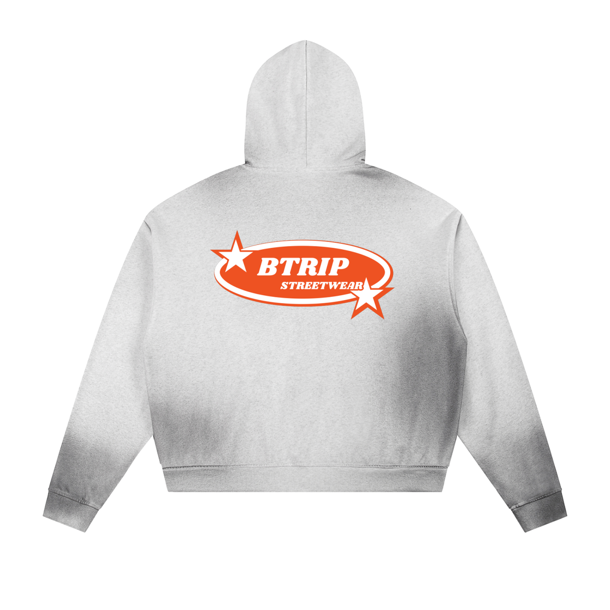BTRIP STREETWEAR | Unisex Sun Fade Frayed Raw Edge Fleece Zip Hoodie
