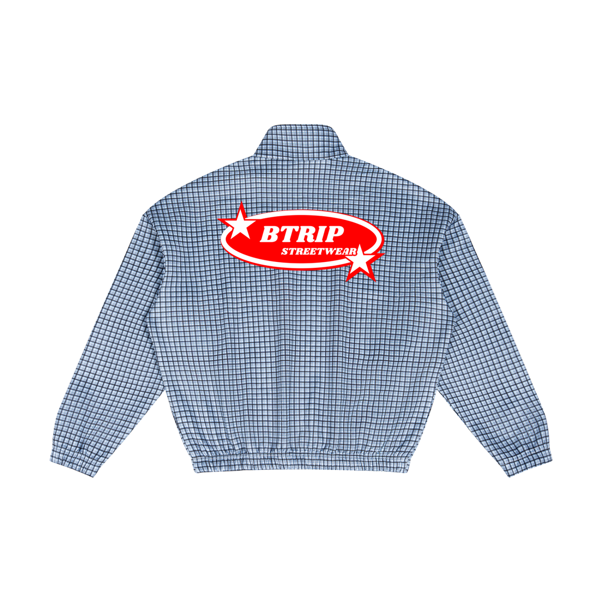 BTRIP STREETWEAR | The Plaid Quarter-Zip Oversized Sweatshirt