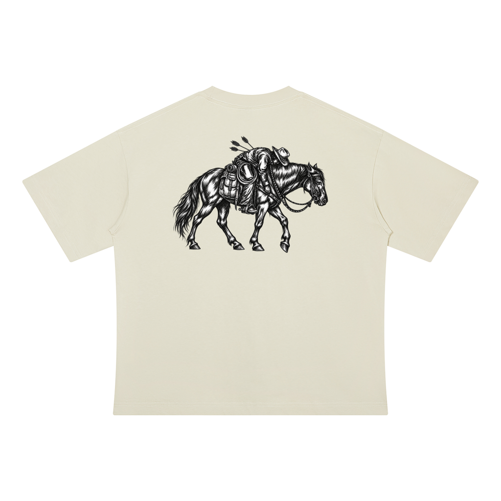 MAN DOWN | Unisex Drop Shoulder Cotton T-Shirt