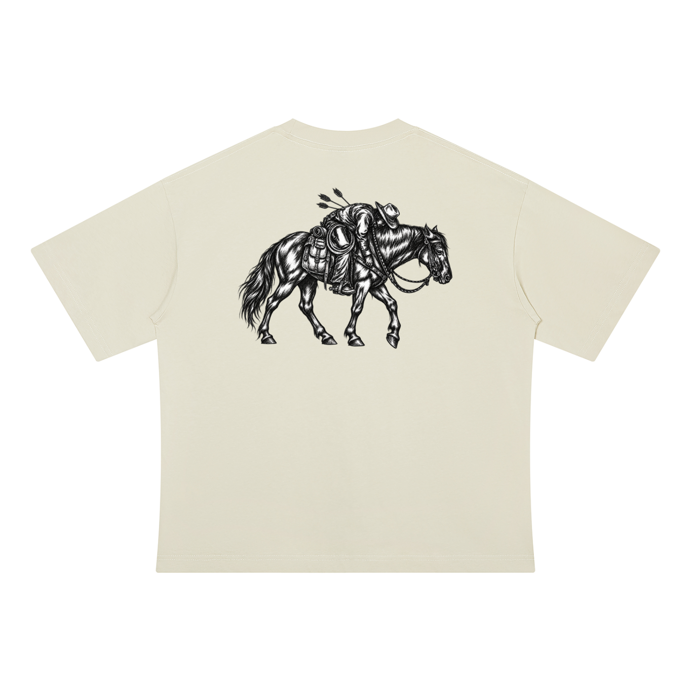 MAN DOWN | Unisex Drop Shoulder Cotton T-Shirt