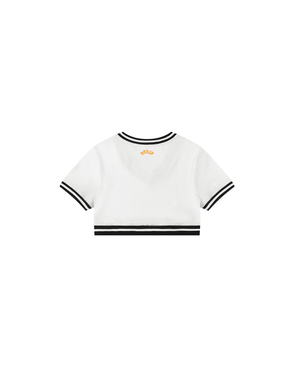 GUVYNVBO Color Block V-Neck Crop Tee