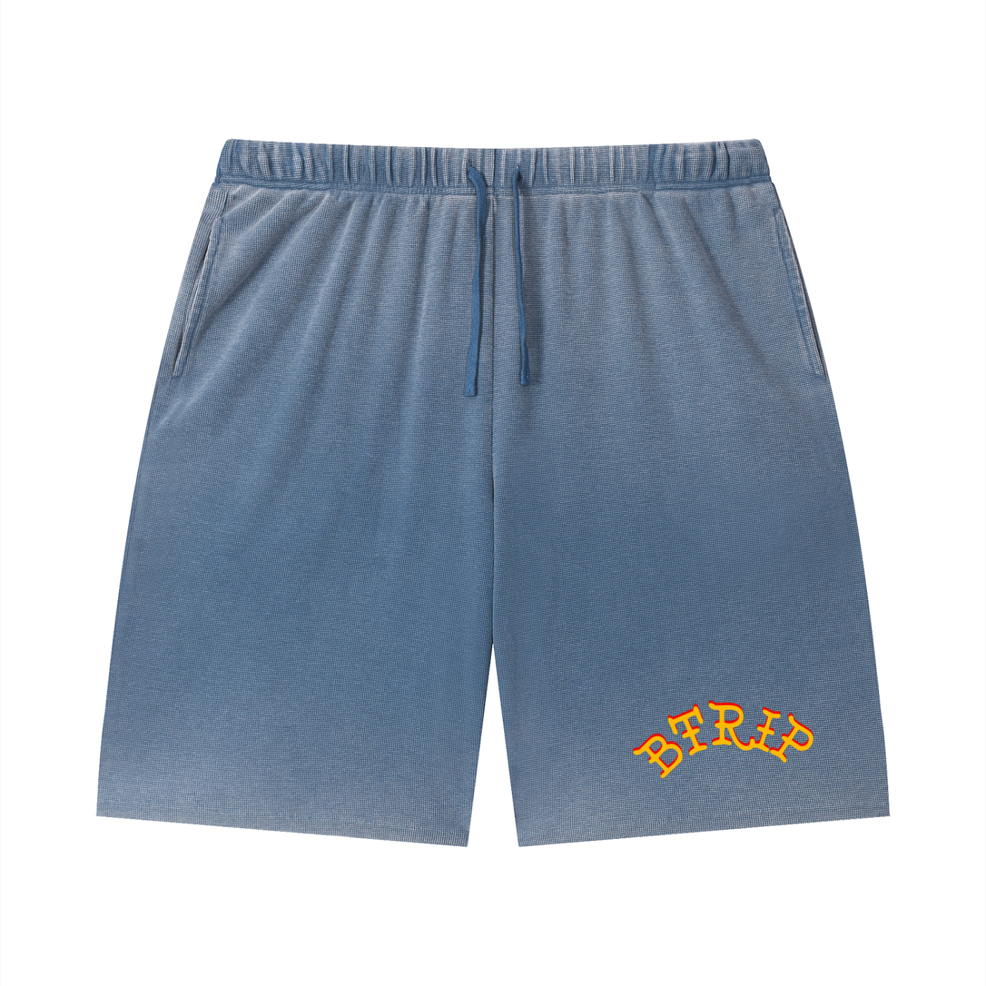 LOCVL - Sunfade Waffle Raw Hem Shorts