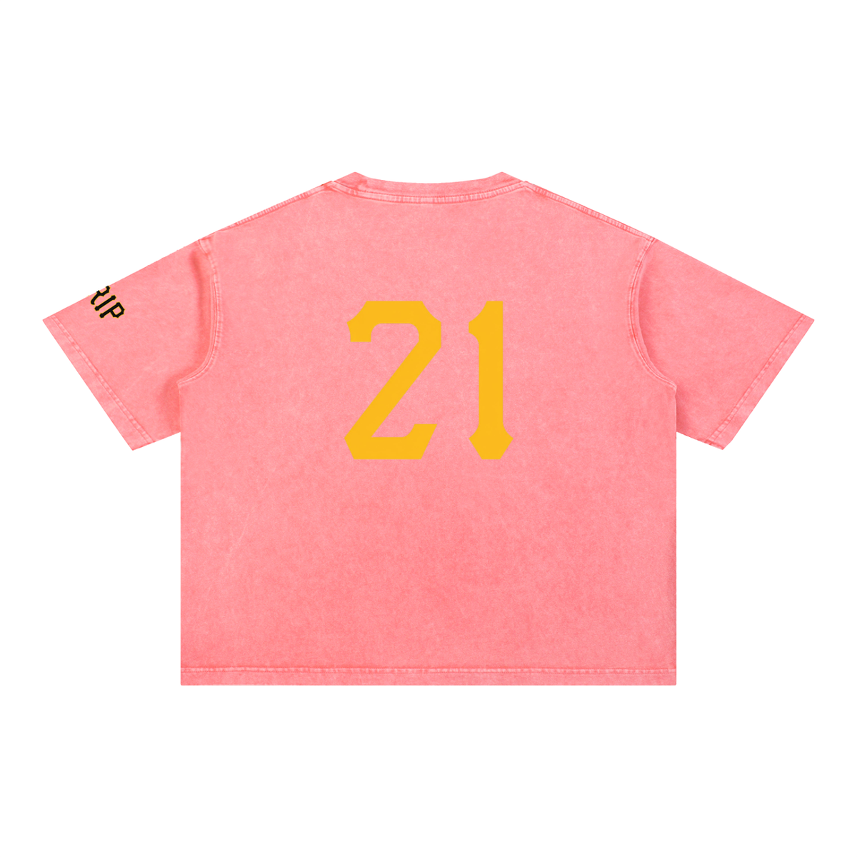 PIRVTES - Mineral Wash Boxy Cotton T-Shirt