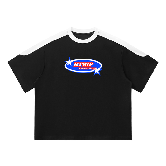 BTRIP STREETWEAR | The Y2K Color Block Oversized Tee