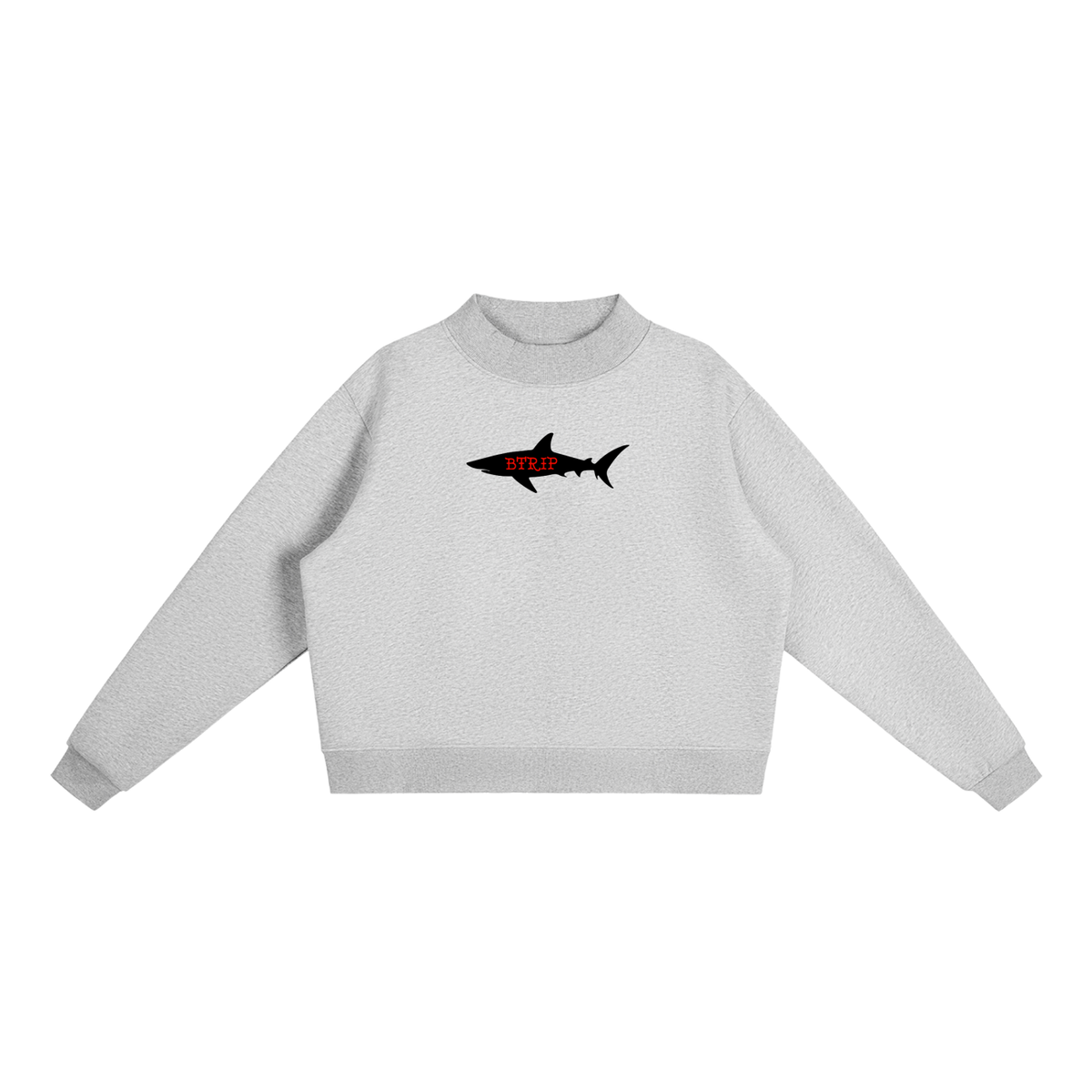 Essential Fleece Mock-Neck Crew Sweatshirt
