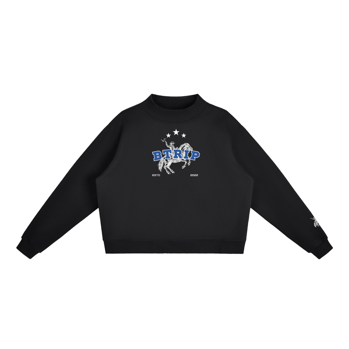 R0DE0 | Women's Fleece Mock-Neck Crew Sweatshirt