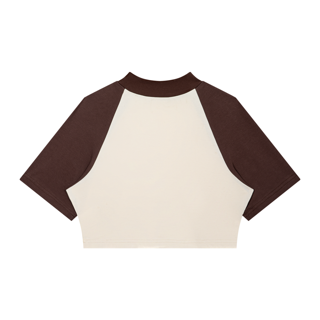 CVSUVL DVY - Women’s Color Block Raglan Crop T-Shirt