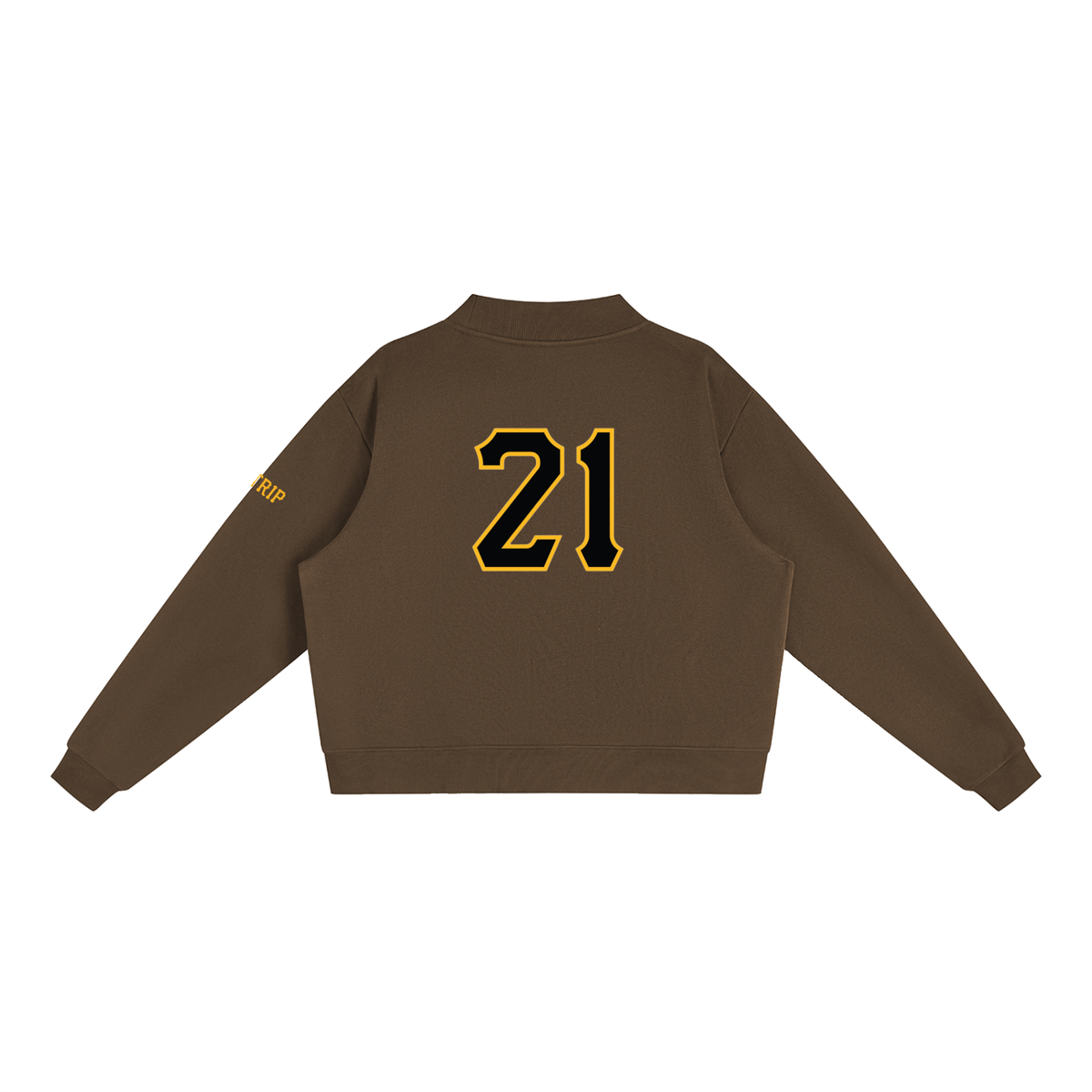PIRVTES | Women's Gold Emblem Mock-Neck Sweatshirt