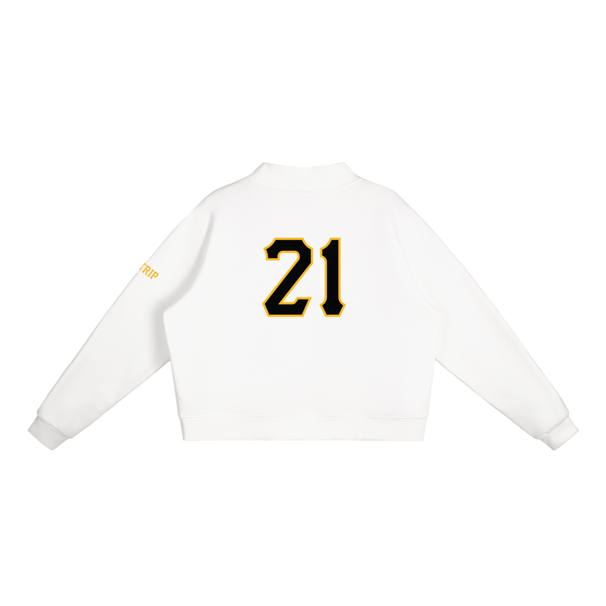 PIRVTES | Women's Gold Emblem Mock-Neck Sweatshirt