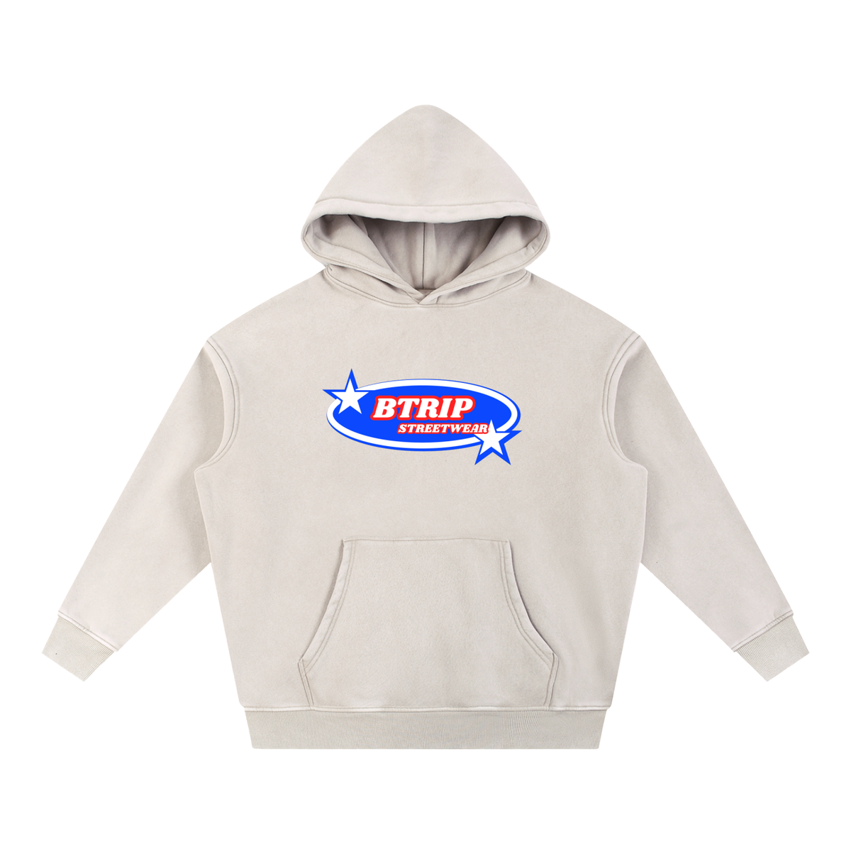 BTRIP STREETWEAR | Snow Wash Fleece Oversize Hoodie