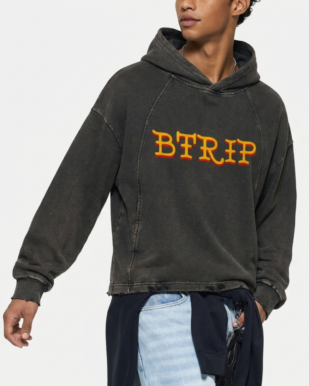 RGD Vintage Washed Hoodie — Frayed Hem