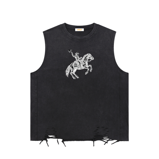 MVN UP & DOWN 2 | The Snow Washed Raw-Hem Tank Top