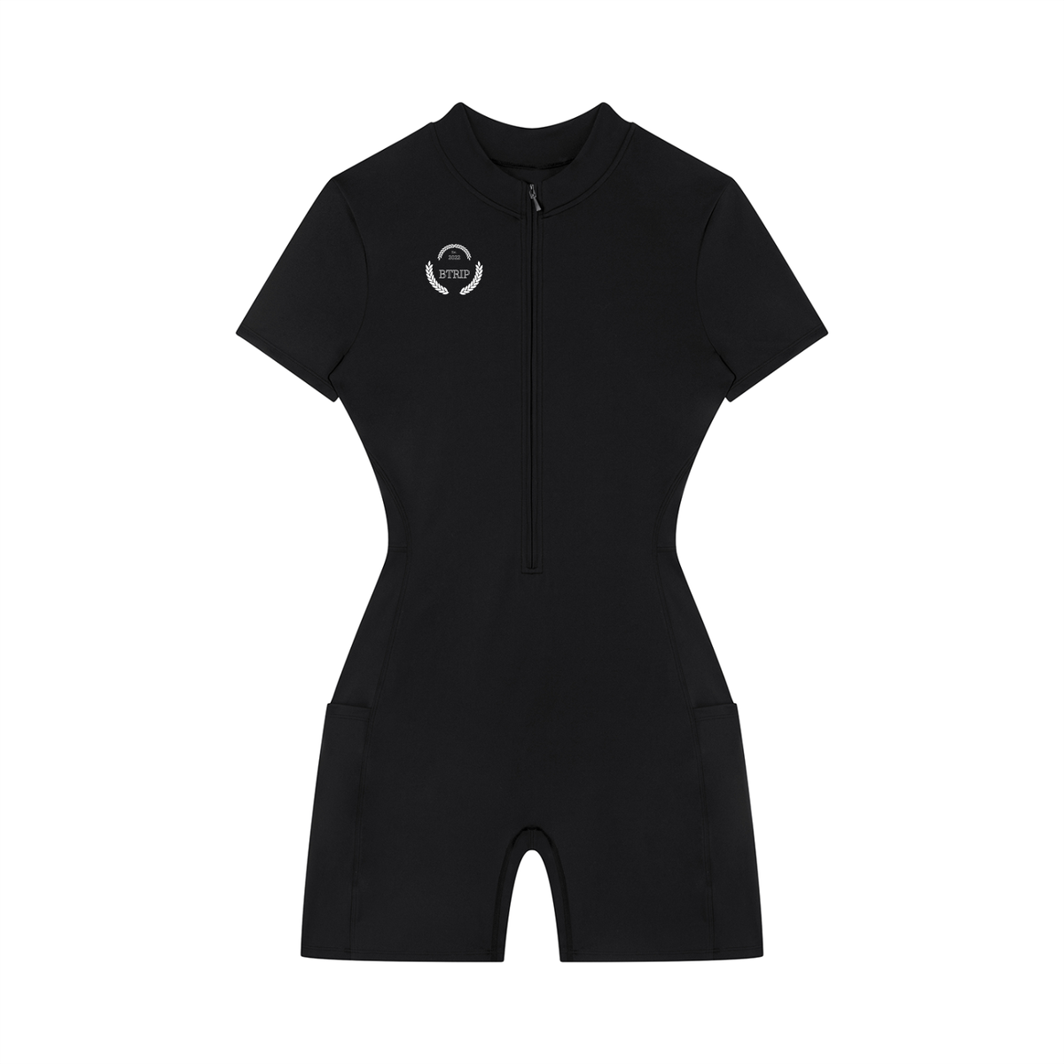 CHAMPIONS & ATHLETES | Women's Quarter-Zip Short Sleeve Romper