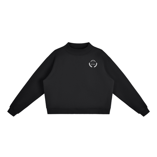 C&A | El Muñeco Fleece Mock-Neck Crew Sweatshirt