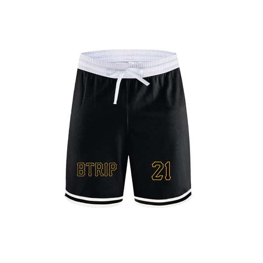 PIRVTES | The Stripe Trim Basketball Shorts