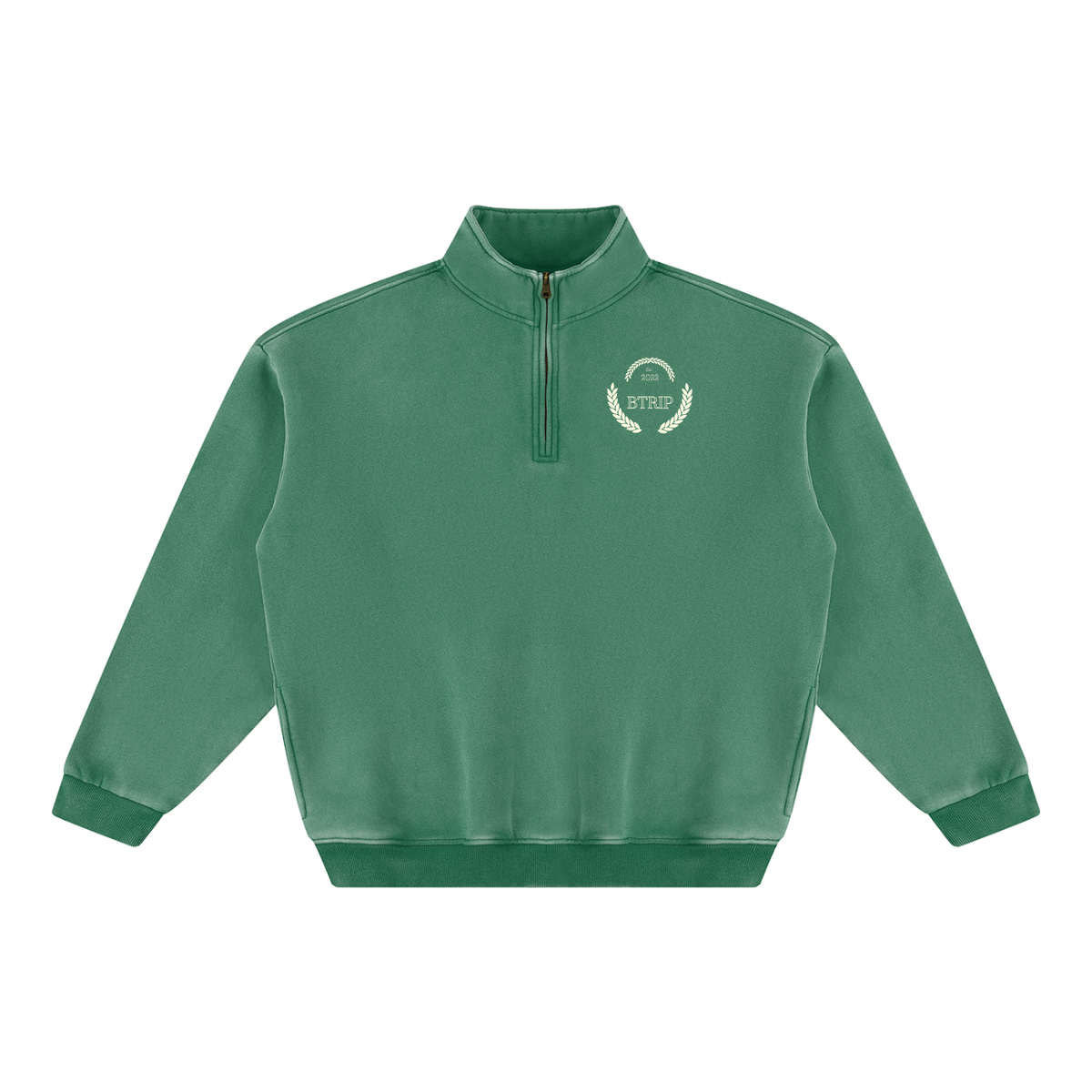 C&A | The Vintage Wash Half-Zip Fleece Sweatshirt