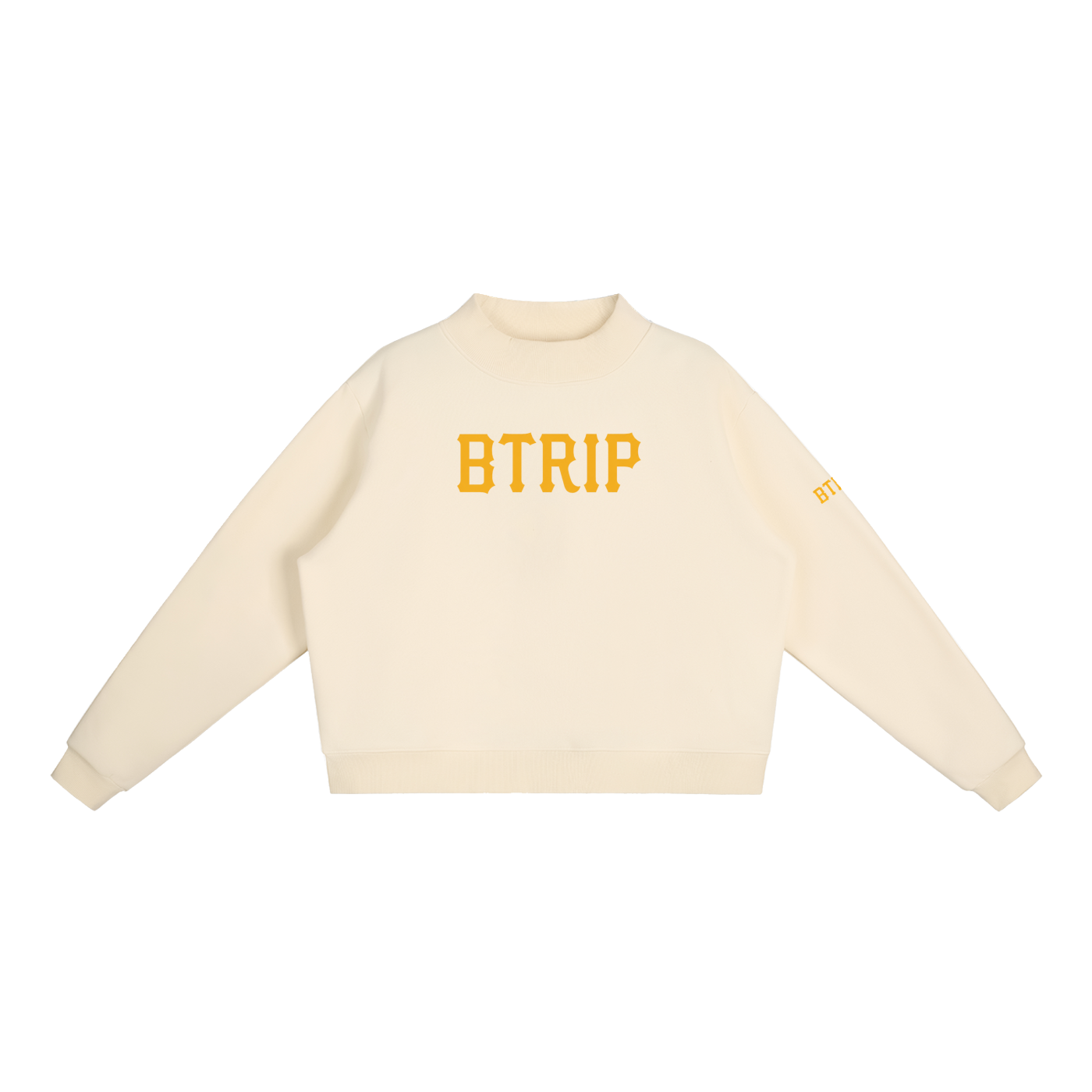 WHVT IF - Essential Fleece Mock-Neck Crew Sweatshirt