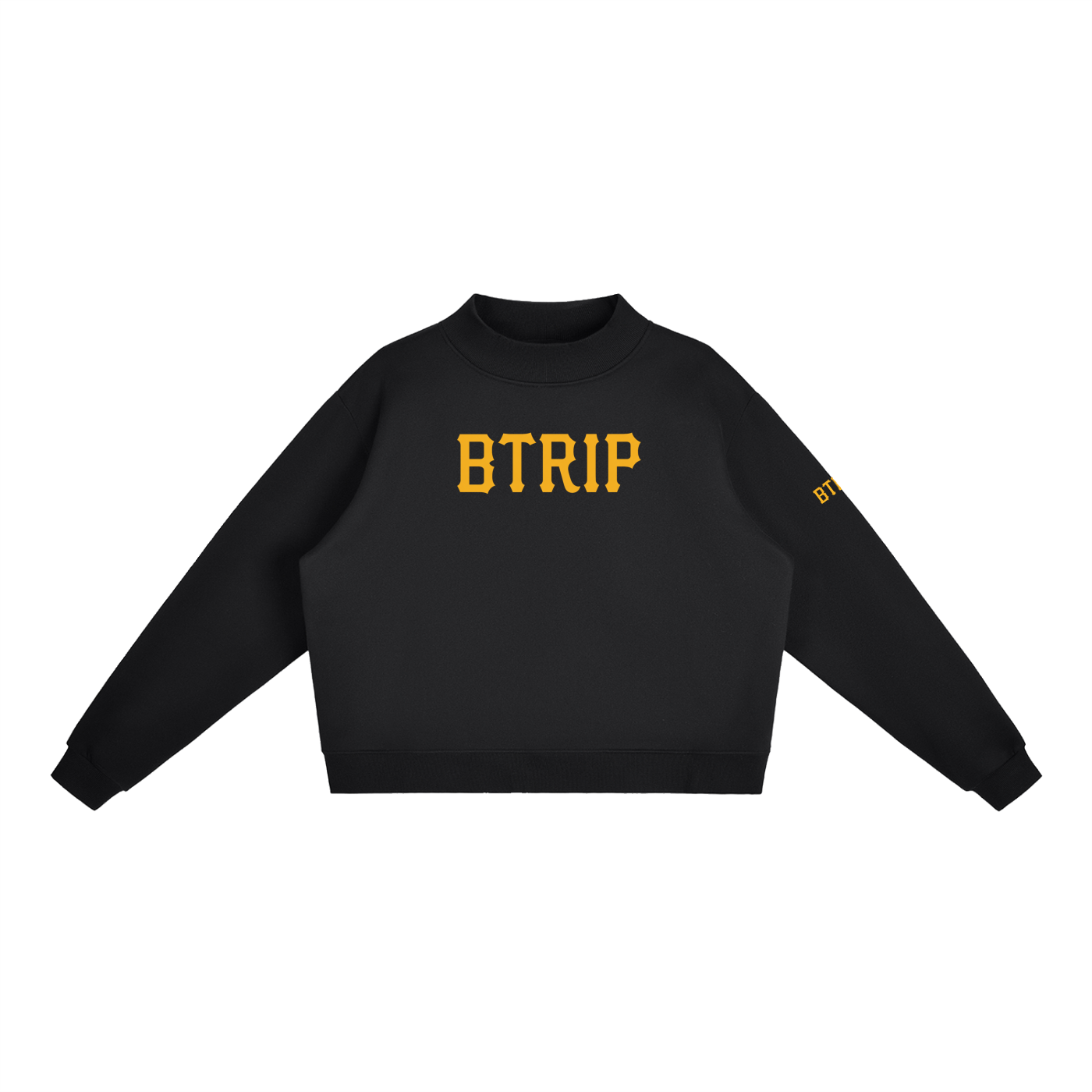 WHVT IF - Essential Fleece Mock-Neck Crew Sweatshirt