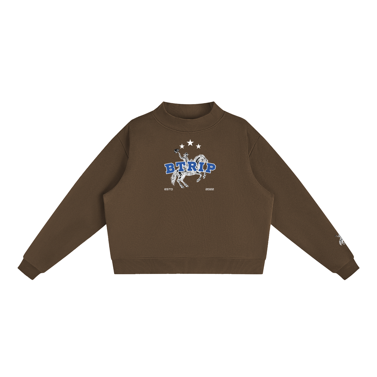 R0DE0 | Women's Fleece Mock-Neck Crew Sweatshirt