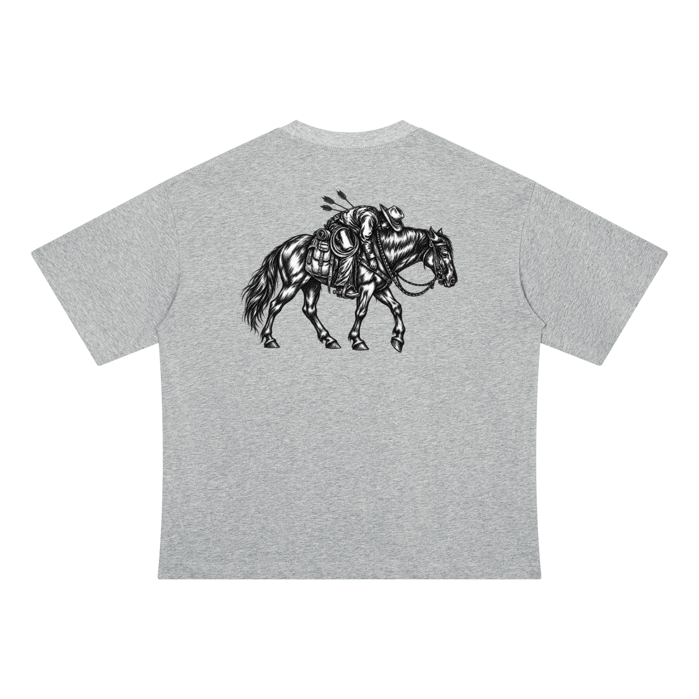 MAN DOWN | Unisex Drop Shoulder Cotton T-Shirt