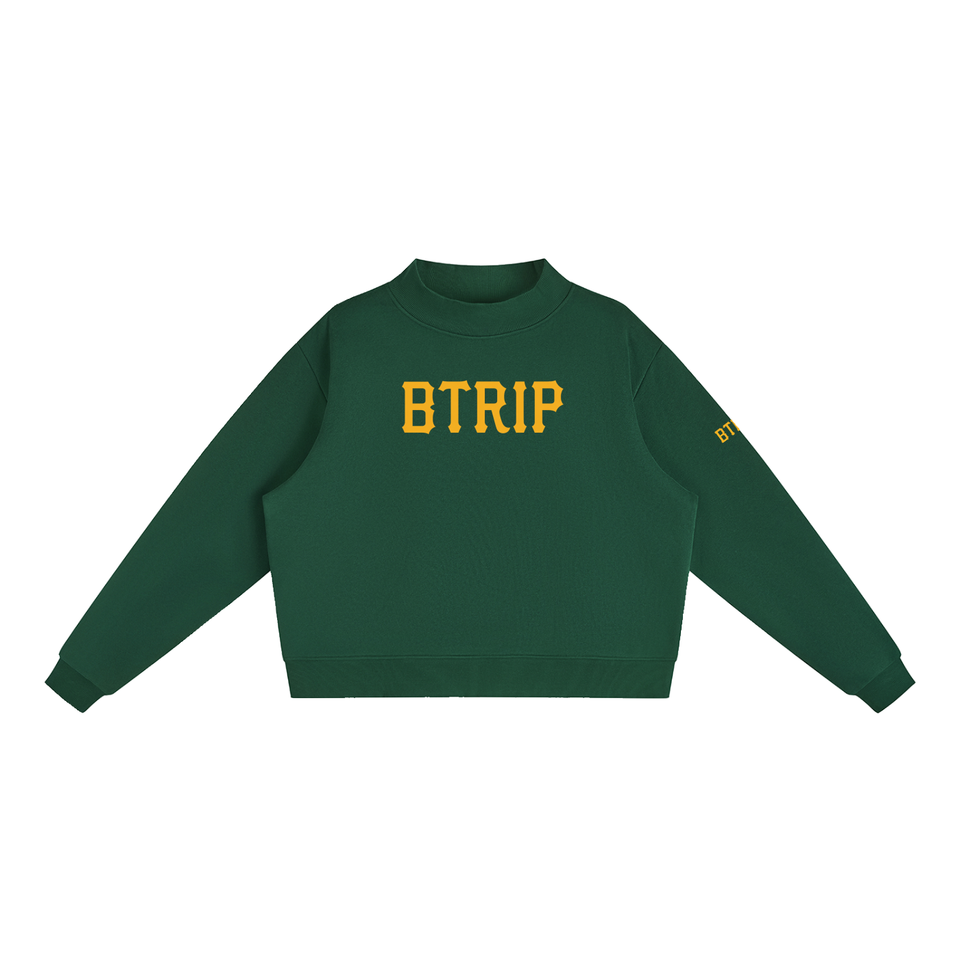 WHVT IF - Essential Fleece Mock-Neck Crew Sweatshirt