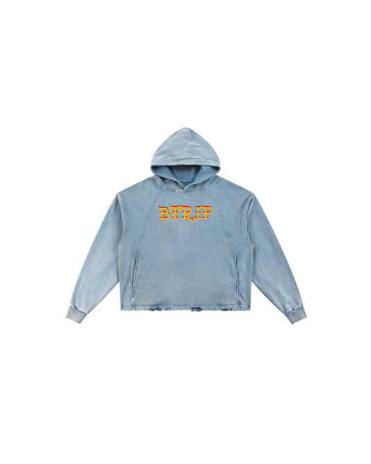 SHVRK Vintage Washed Hoodie — Frayed Hem