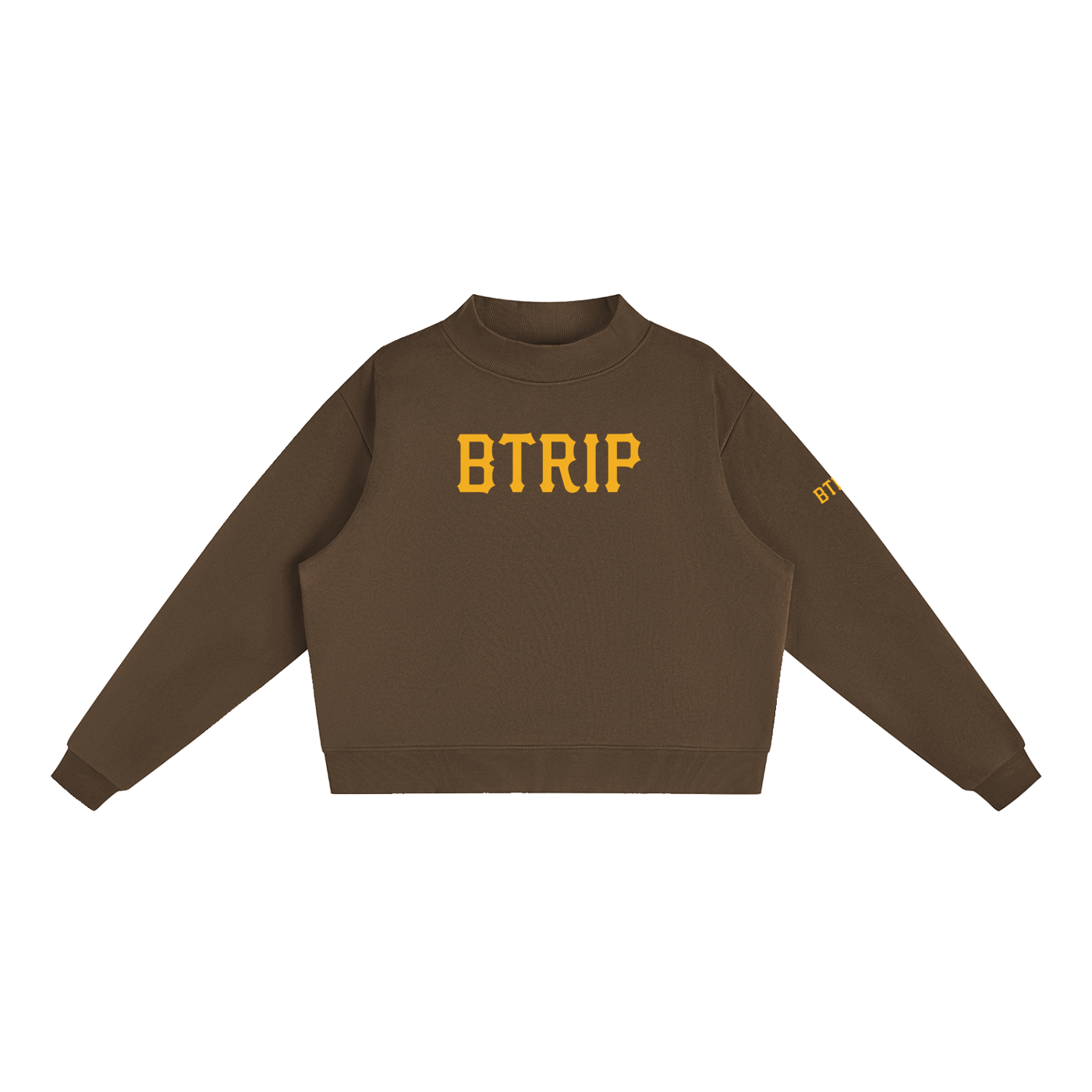 WHVT IF - Essential Fleece Mock-Neck Crew Sweatshirt