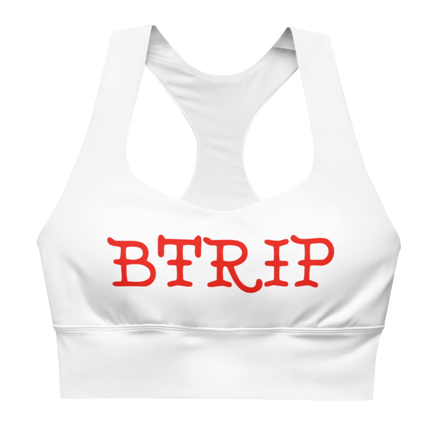 Longline Skull Bra — White | Extended Support Coverage