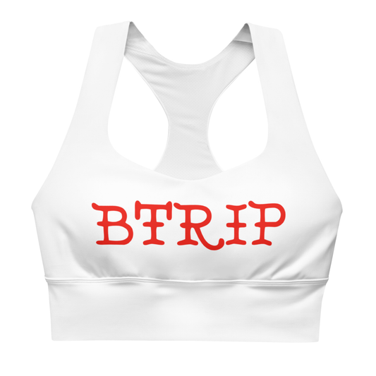 Longline Skull Bra — White | Extended Support Coverage