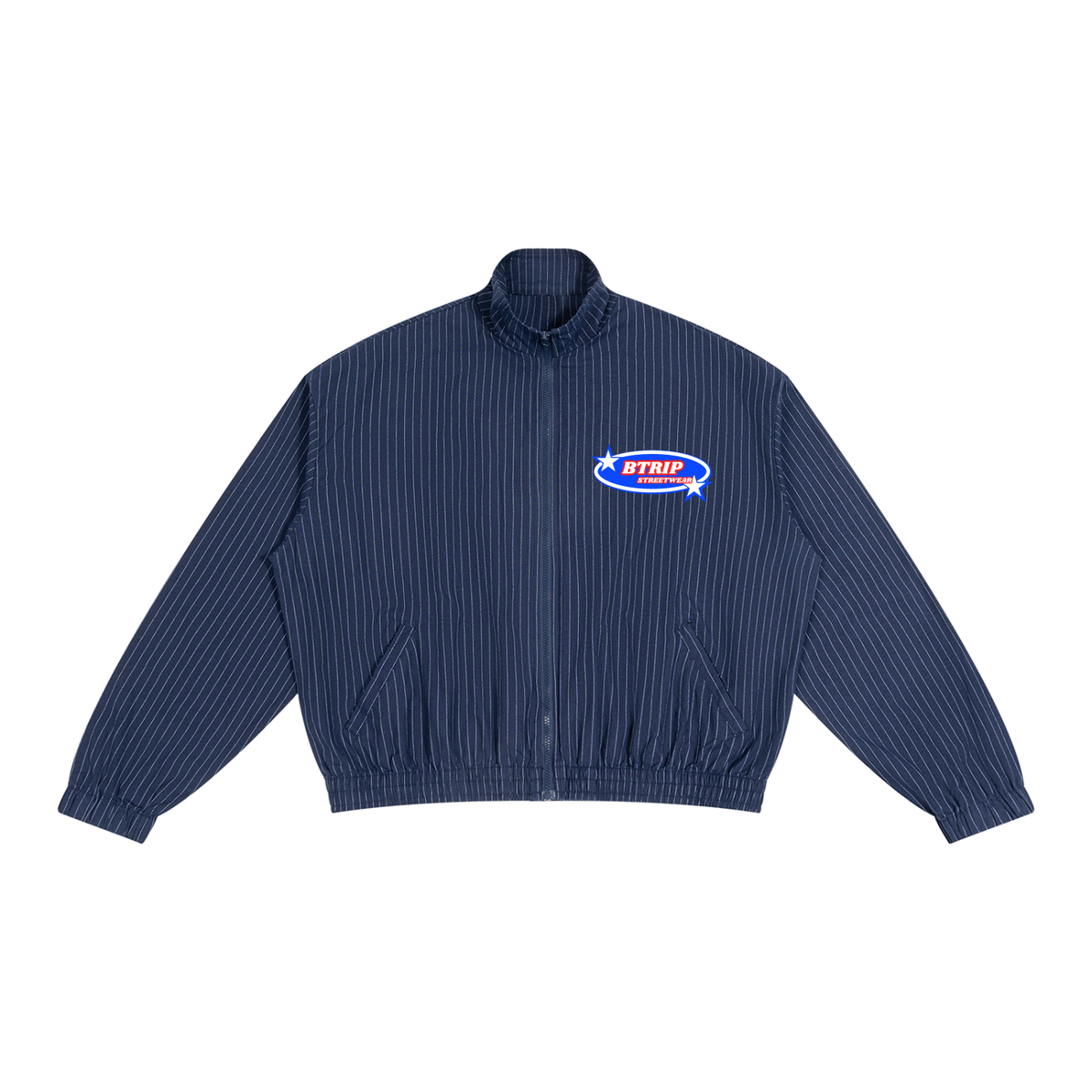 BTRIP STREETWEAR | Unisex Striped Full-Zip Track Jacket