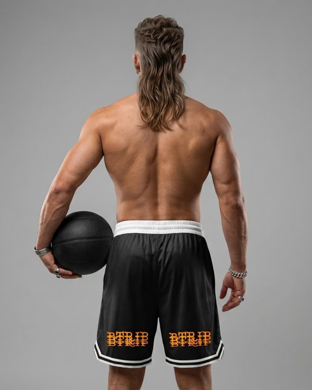 ISSVNTIVL Basketball Shorts — Stripe Trim