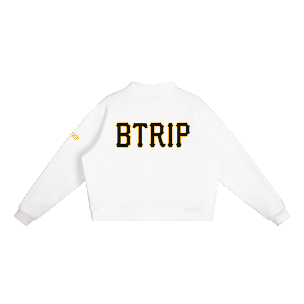 WHVT IF - Essential Fleece Mock-Neck Crew Sweatshirt