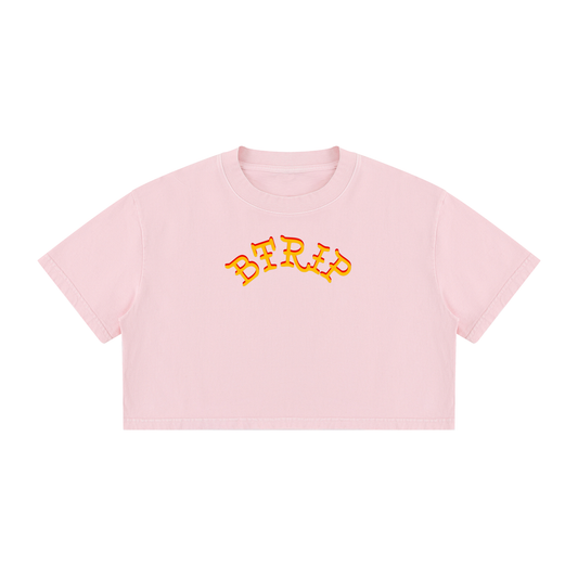 BEACH MELV - Mineral Wash Crop Isla Shirt