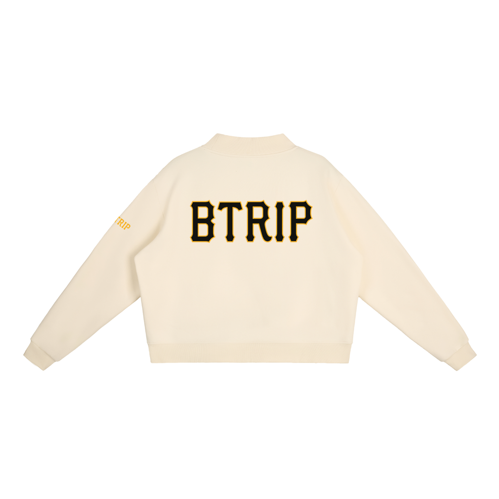 WHVT IF - Essential Fleece Mock-Neck Crew Sweatshirt