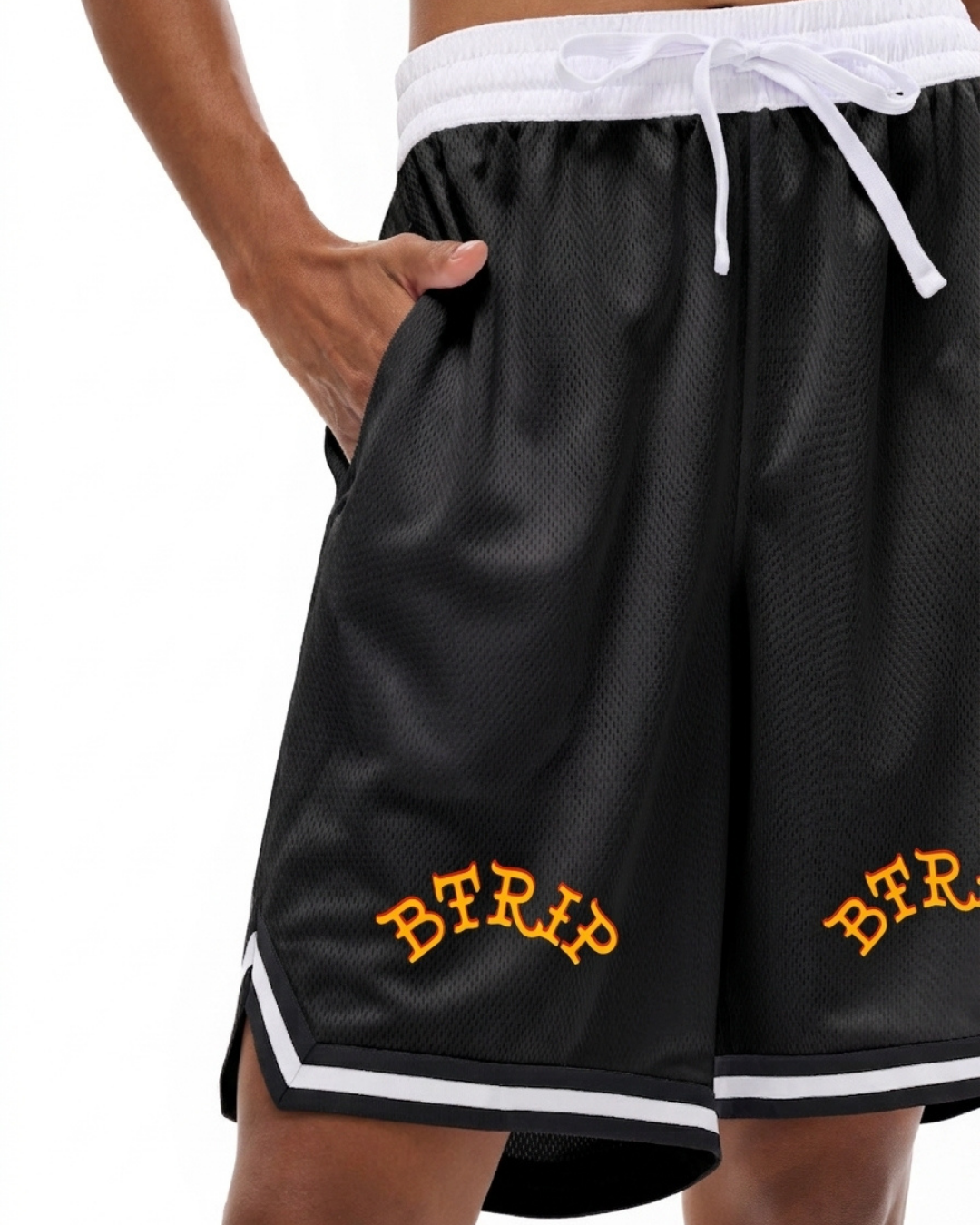 ISSVNTIVL Basketball Shorts — Stripe Trim