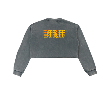 BVBY MUSCLE - Washed Crop Muscle Sweatshirt