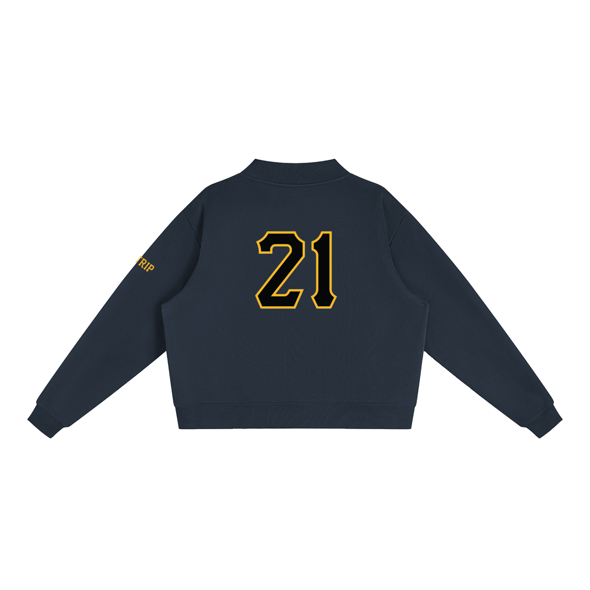 PIRVTES | Women's Gold Emblem Mock-Neck Sweatshirt