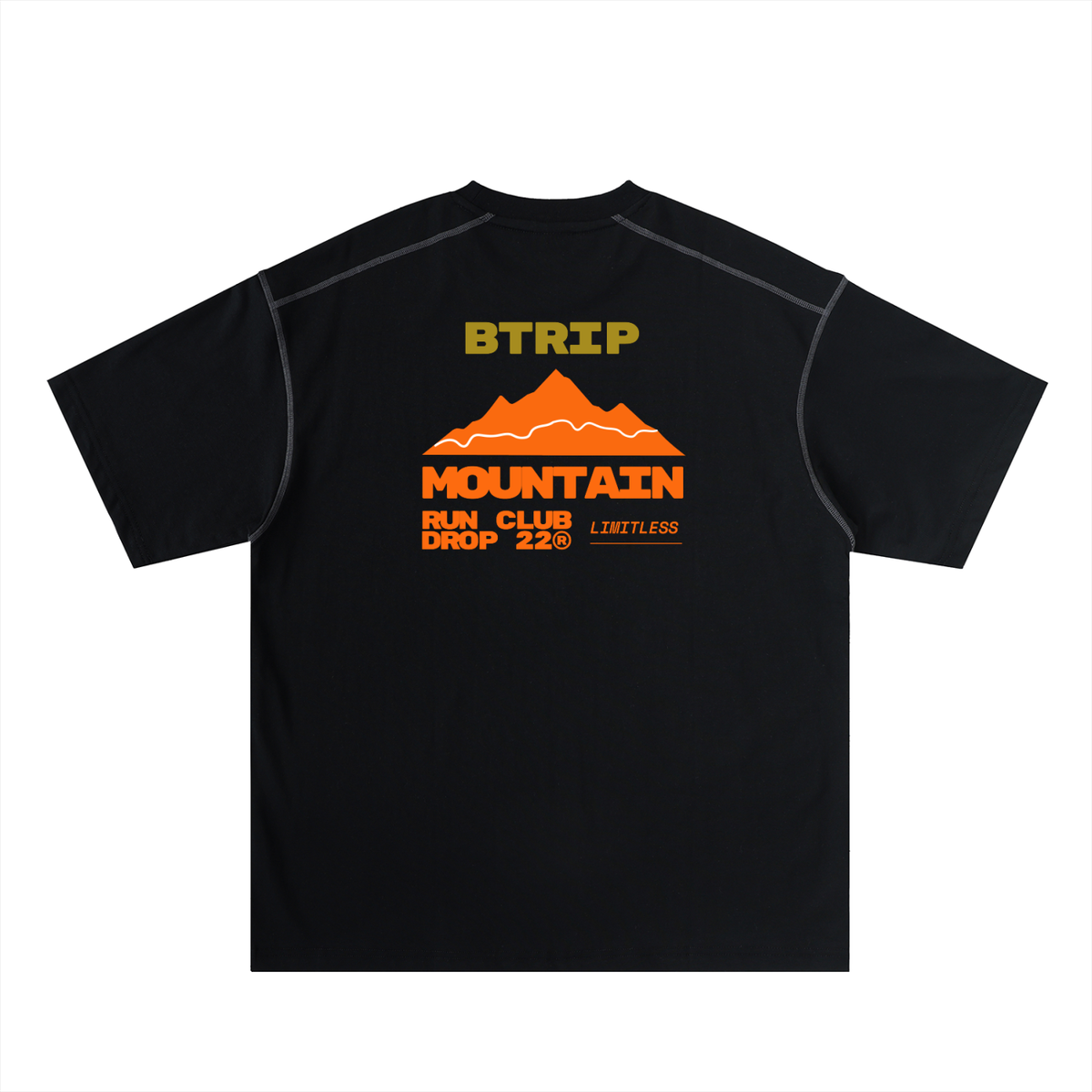 MOUNTVIN - Oversized Contrast-Stitched Cotton Tee