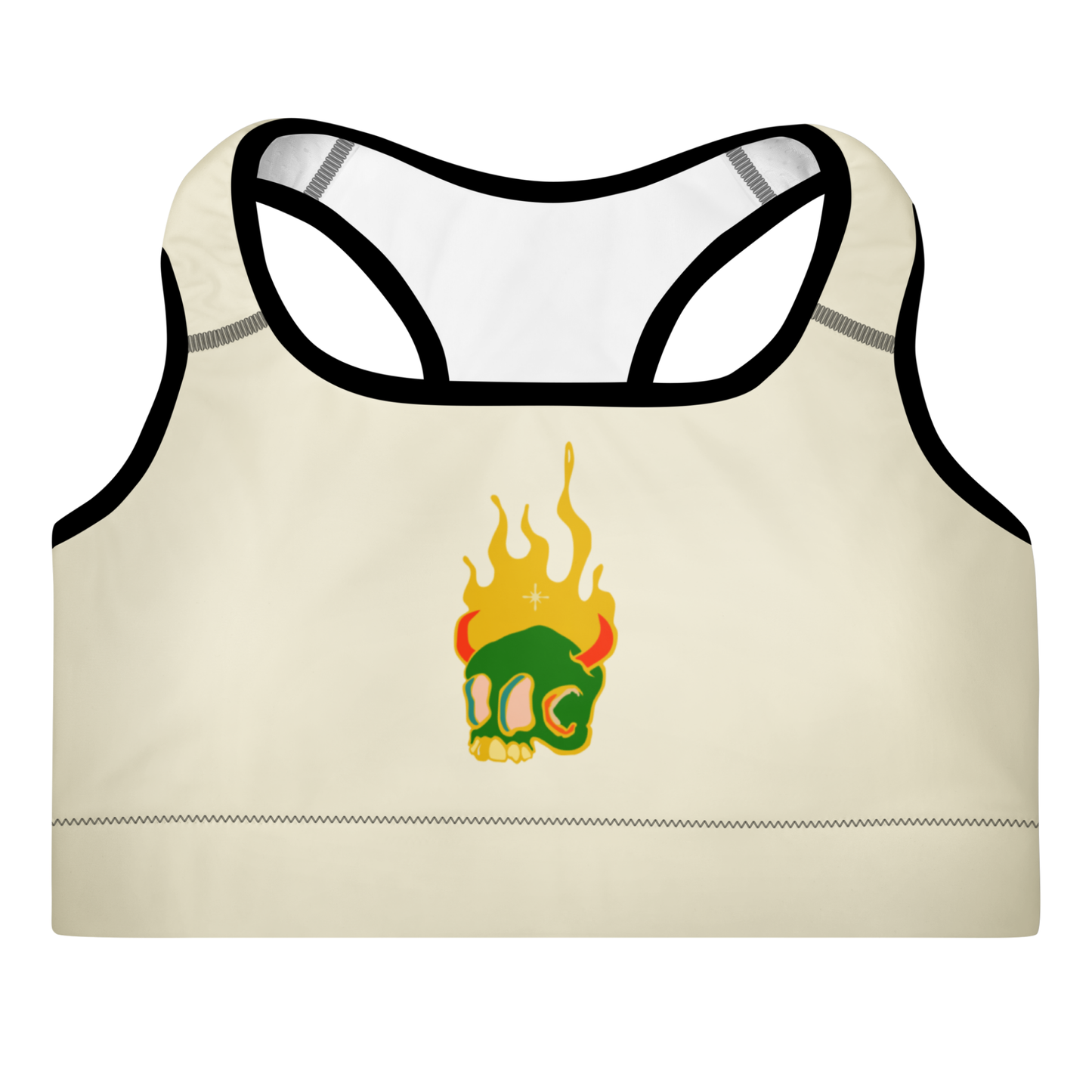 Flame Bra — Beige | Padded Sports Support