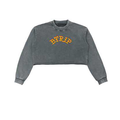 BVBY MUSCLE - Washed Crop Muscle Sweatshirt