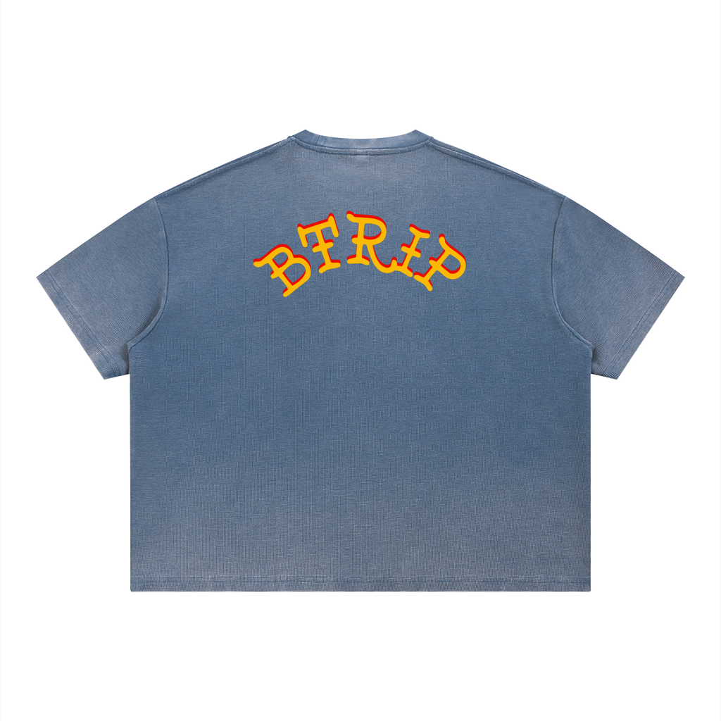 NOT VFRVID - Unisex Vintage Wash Sunfade Boxy Waffle T-Shirt
