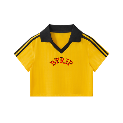 CVROLV - Contrast Collar Crop Jersey
