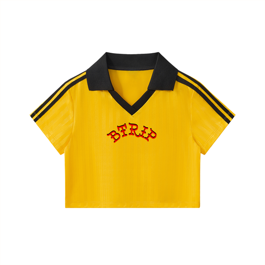 CVROLV - Contrast Collar Crop Jersey